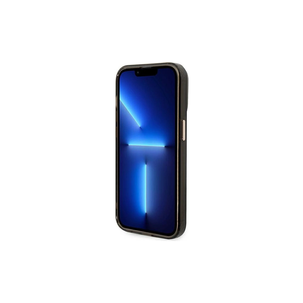 Wholesale Guess GUHMP14XHTCMK Apple iPhone 14 Pro Max black hard case Gold Outline Translucent MagSafe - GUE2154 - {ean13} - Hurt