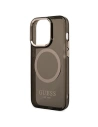 Wholesale Guess GUHMP14XHTCMK Apple iPhone 14 Pro Max black hard case Gold Outline Translucent MagSafe - GUE2154 - {ean13} - Hurt