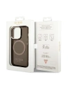 Wholesale Guess GUHMP14XHTCMK Apple iPhone 14 Pro Max black hard case Gold Outline Translucent MagSafe - GUE2154 - {ean13} - Hurt
