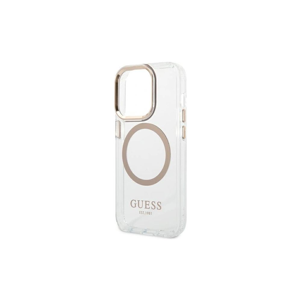 Hurtownia GSM - Case Guess GUHMP14XHTRMD Apple iPhone 14 Pro Max gold/hartes Gehäuse Metallrand Magsafe - GUE2155 - {ean13} - Hurt