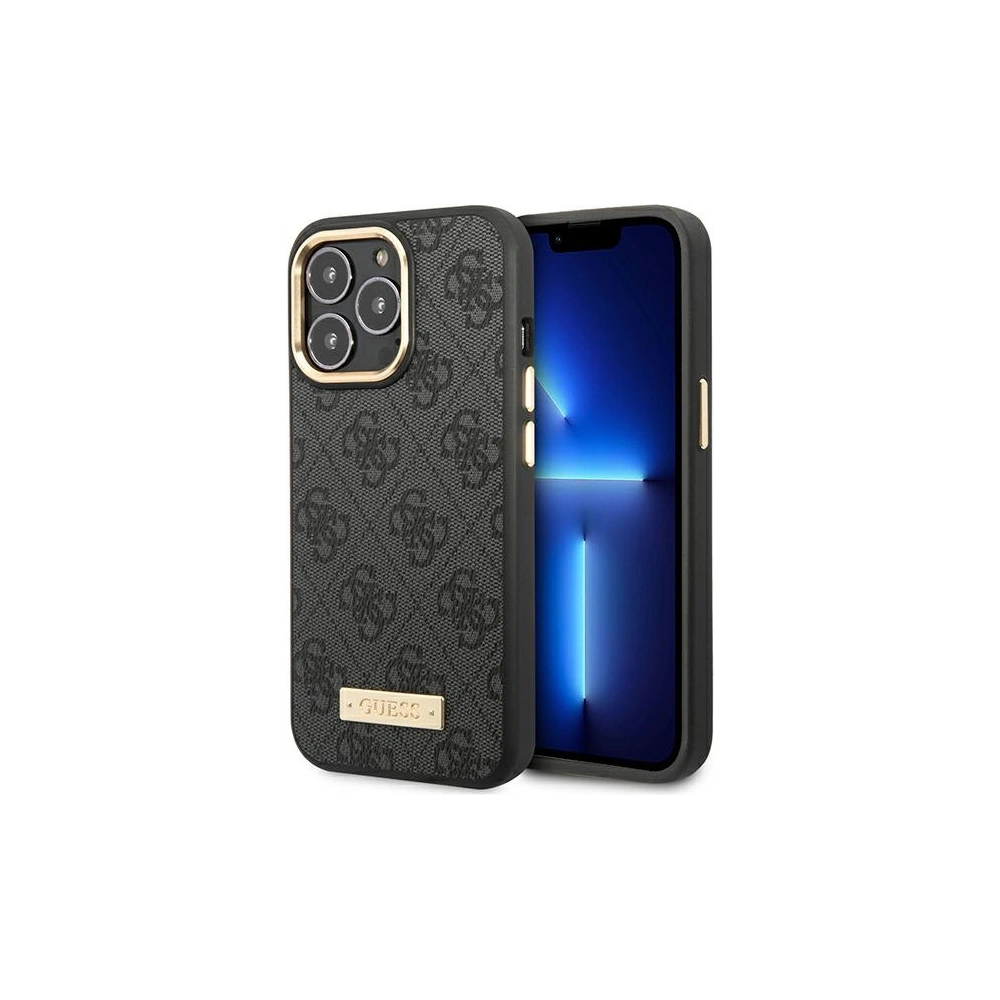 Hurtownia GSM - Etui Guess GUHMP14XU4GPRK Apple iPhone 14 Pro Max černý/black hard case 4G Logo Plate MagSafe - GUE2157 - {ean13} - Hurt