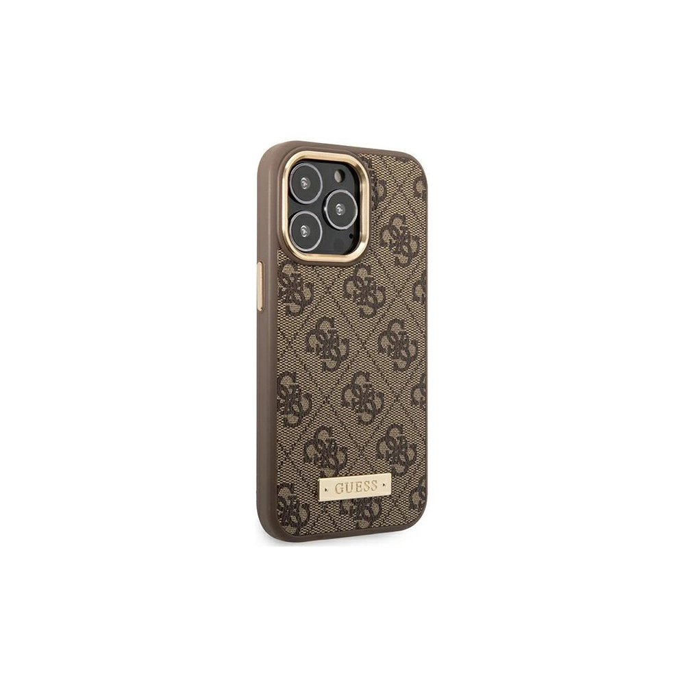 Hurtownia GSM - Etui Guess GUHMP14XU4GPRW Apple iPhone 14 Pro Max brązowy/brown hard case 4G Logo Plate MagSafe - GUE2158 - {ean13} - Hurt