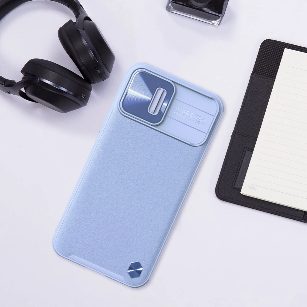 Hurtownia GSM - Etui Nillkin CamShield Leather Apple iPhone 13 Pro Max fialová - NLK608 - {ean13} - Hurt
