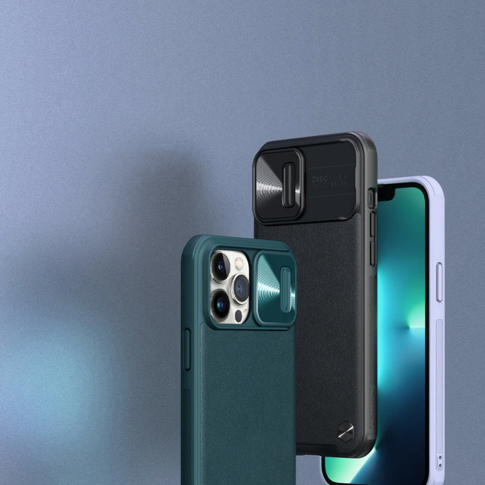 Hurtownia GSM - Etui Nillkin CamShield Leather Apple iPhone 13 Pro Max fialová - NLK608 - {ean13} - Hurt