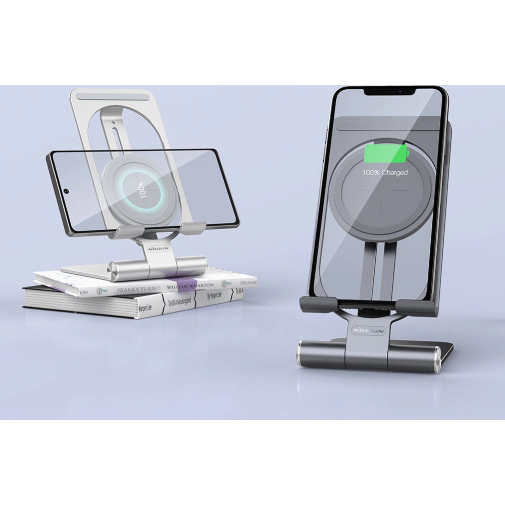 Hurtownia GSM - Vezeték nélküli töltő Nillkin PowerHold Mini Wireless Charging Stand 15W szürke - NLK609 - {ean13} - Hurt