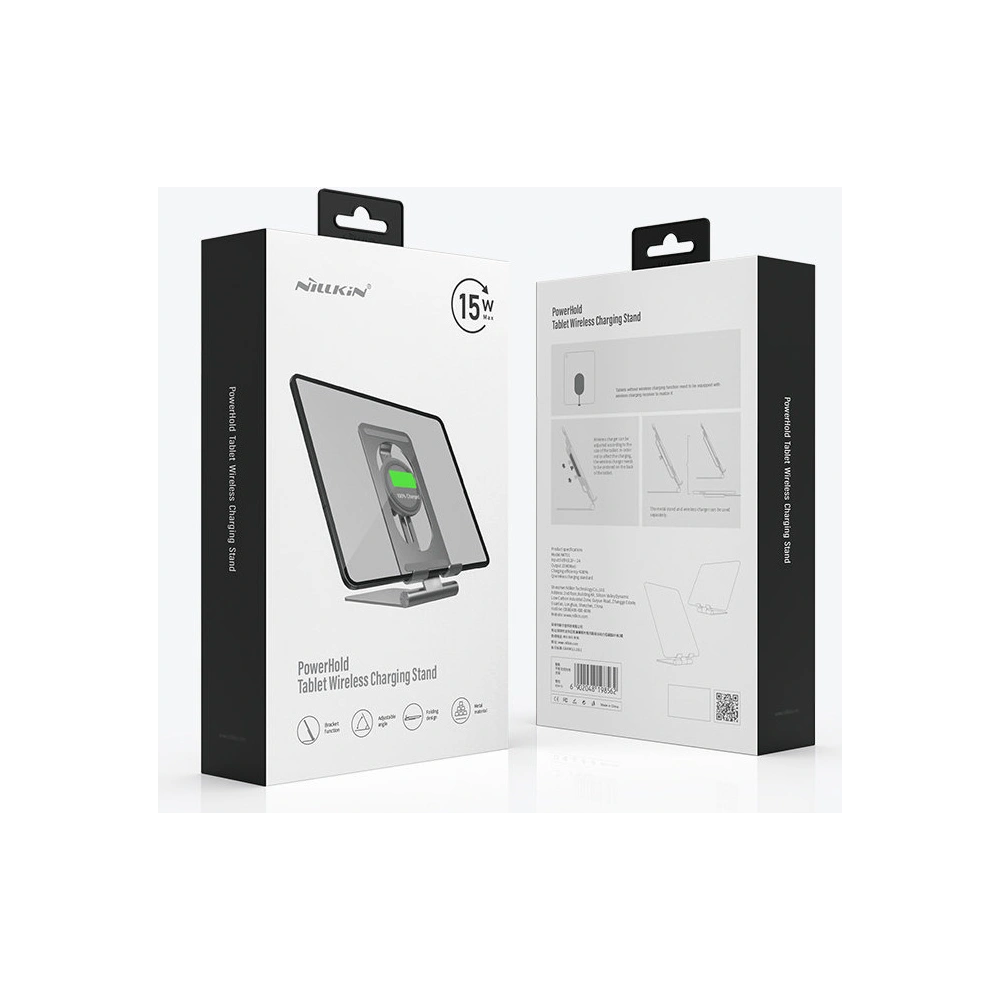 Hurtownia GSM - Kabelloses Ladegerät Nillkin PowerHold Mini Wireless Charging Stand 15W silber - NLK610 - {ean13} - Hurt