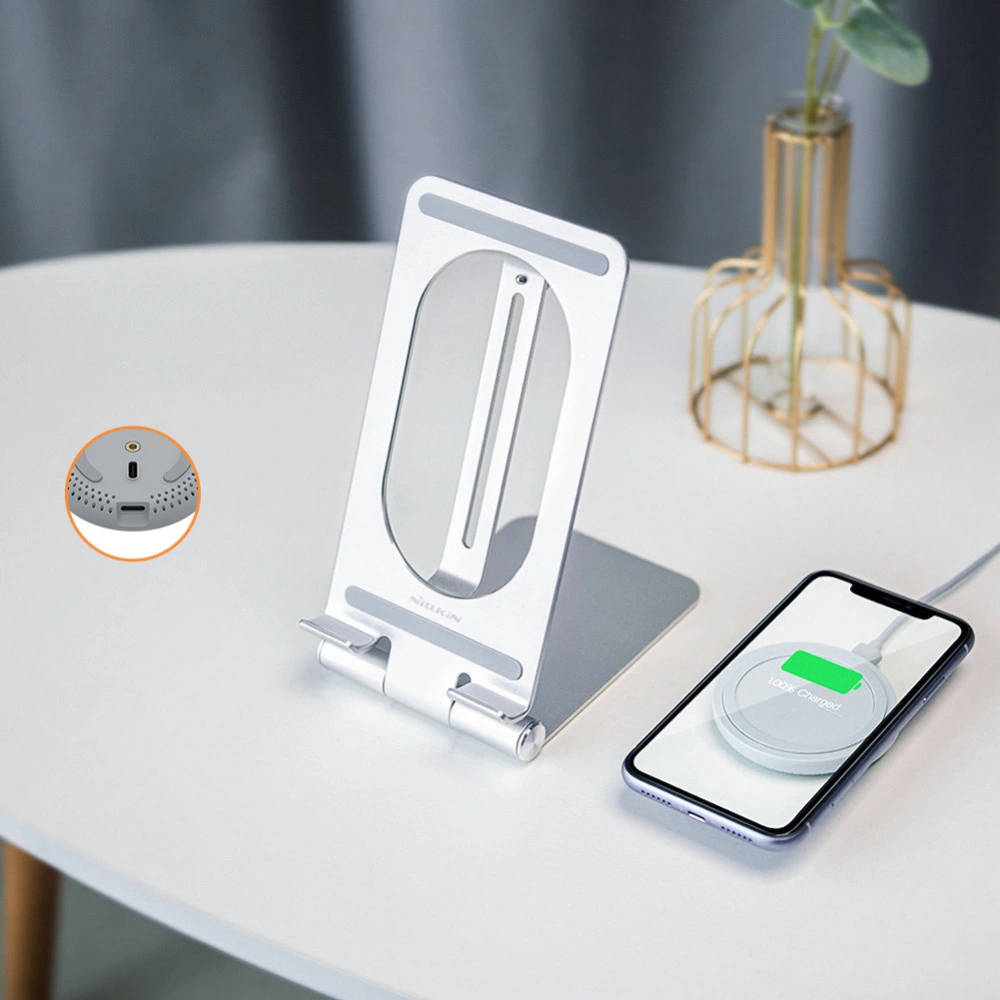 Hurtownia GSM - Kabelloses Ladegerät Nillkin PowerHold Mini Wireless Charging Stand 15W silber - NLK610 - {ean13} - Hurt