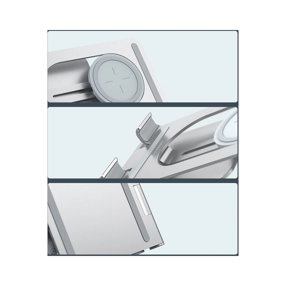 Hurtownia GSM - Kabelloses Ladegerät Nillkin PowerHold Mini Wireless Charging Stand 15W silber - NLK610 - {ean13} - Hurt