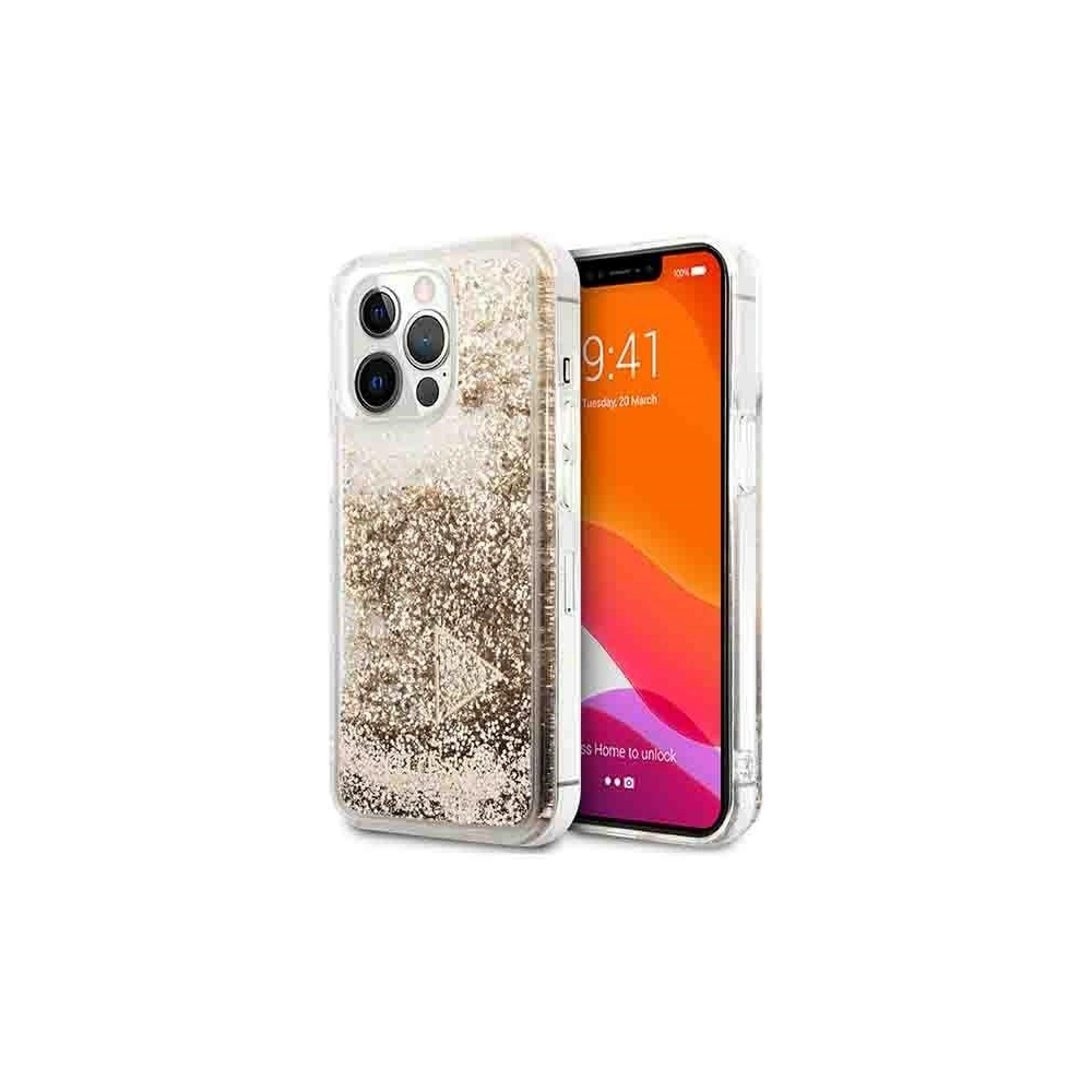 Hurtownia GSM - Etui Guess GUOHCP14LGLHFLGO Apple iPhone 14 Pro złoty/gold hardcase Glitter Charms - GUE2159 - {ean13} - Hurt