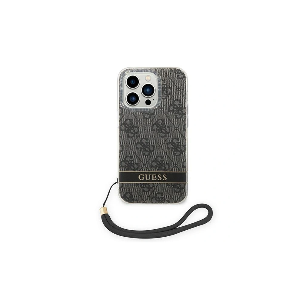 Hurtownia GSM - Case Guess GUOHCP14LH4STK Apple iPhone 14 Pro schwarz/black hardcase 4G Print Strap - GUE2160 - {ean13} - Hurt