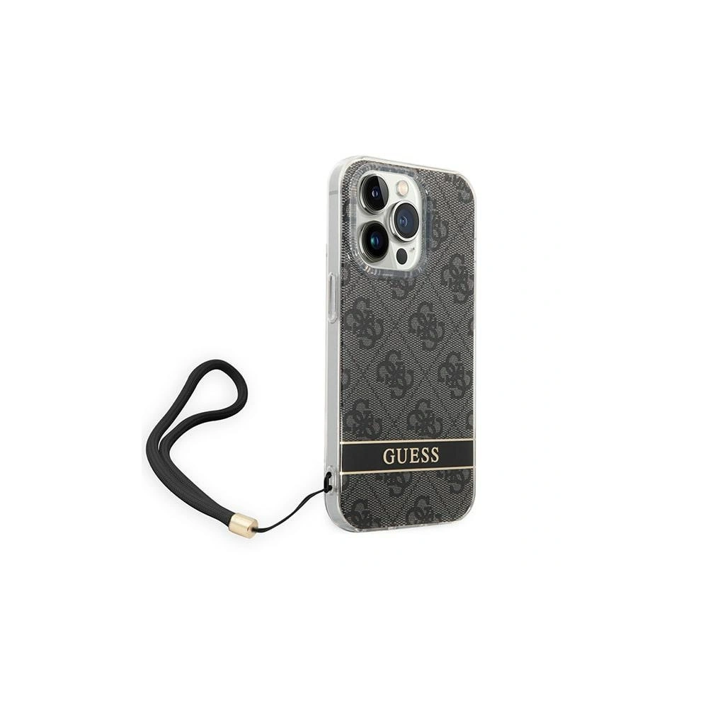 Hurtownia GSM - Etui Guess GUOHCP14LH4STK Apple iPhone 14 Pro černý/black hardcase 4G Print Strap - GUE2160 - {ean13} - Hurt