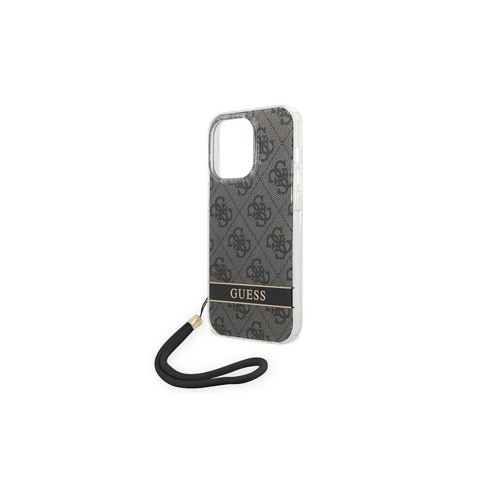 Hurtownia GSM - Etui Guess GUOHCP14LH4STK Apple iPhone 14 Pro černý/black hardcase 4G Print Strap - GUE2160 - {ean13} - Hurt