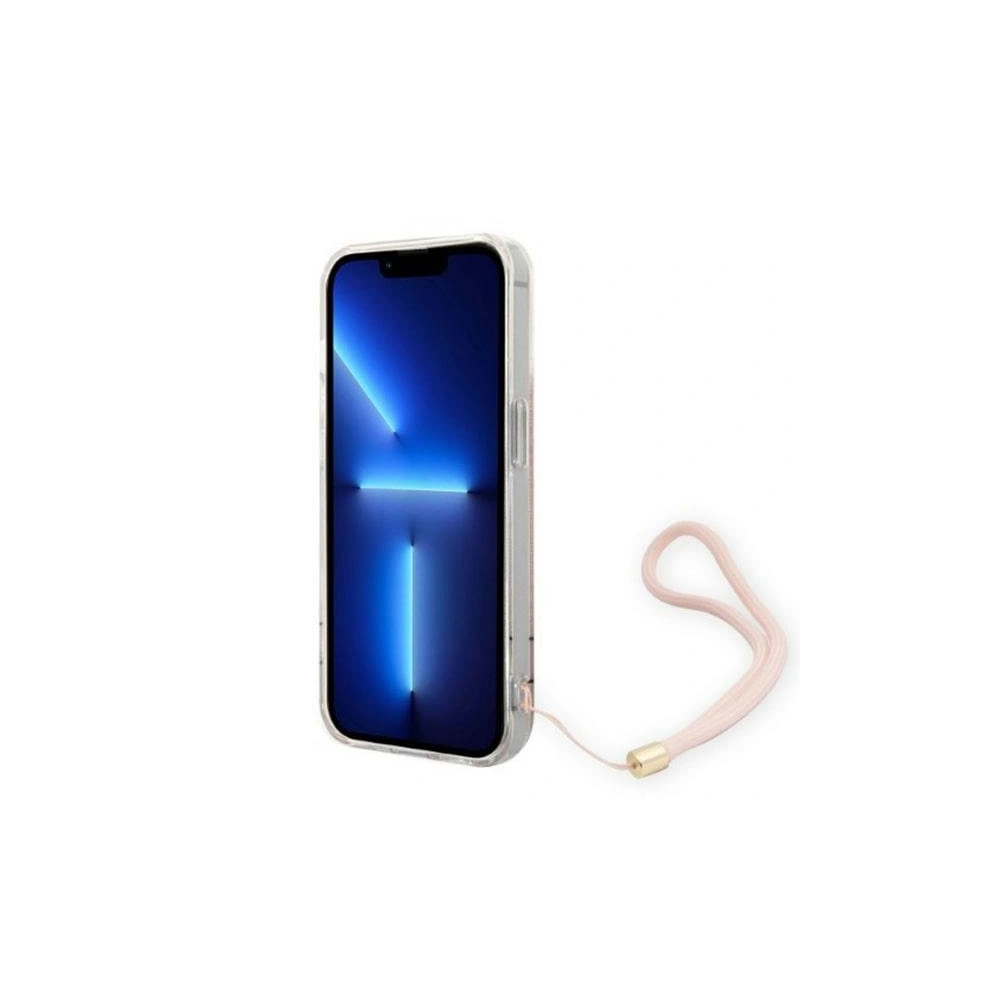 Wholesale Guess GUOHCP14LH4STP Apple iPhone 14 Pro pink hardcase 4G Print Strap - GUE2161 - {ean13} - Hurt