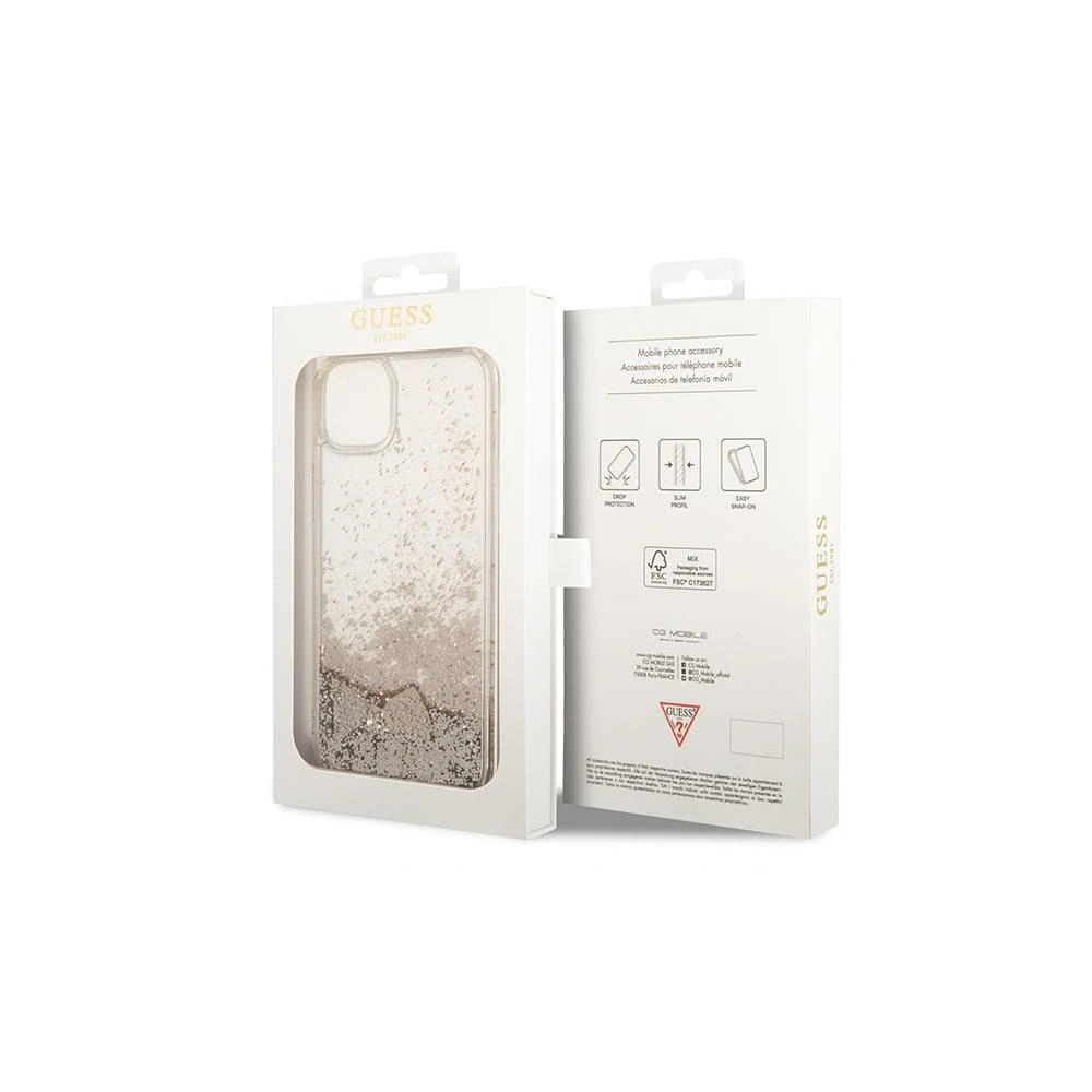Hurtownia GSM - Etui Guess GUOHCP14MGLHFLGO Apple iPhone 14 Plus / 15 Plus aur/aurie hardcase Glitter Charms - GUE2165 - {ean13} - Hurt