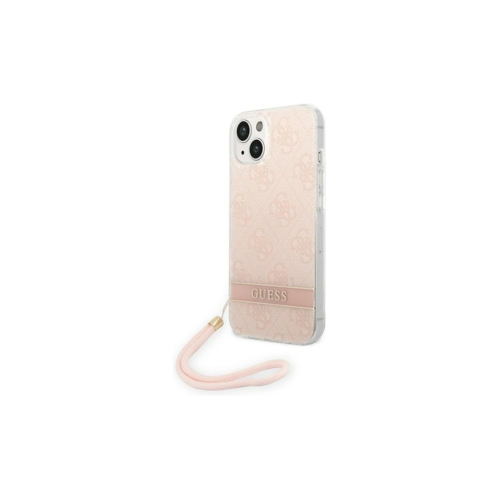 Hurtownia GSM - Etui Guess GUOHCP14MH4STP Apple iPhone 14 Plus / 15 Plus roz/roz hardcase 4G Print Strap - GUE2167 - {ean13} - Hurt