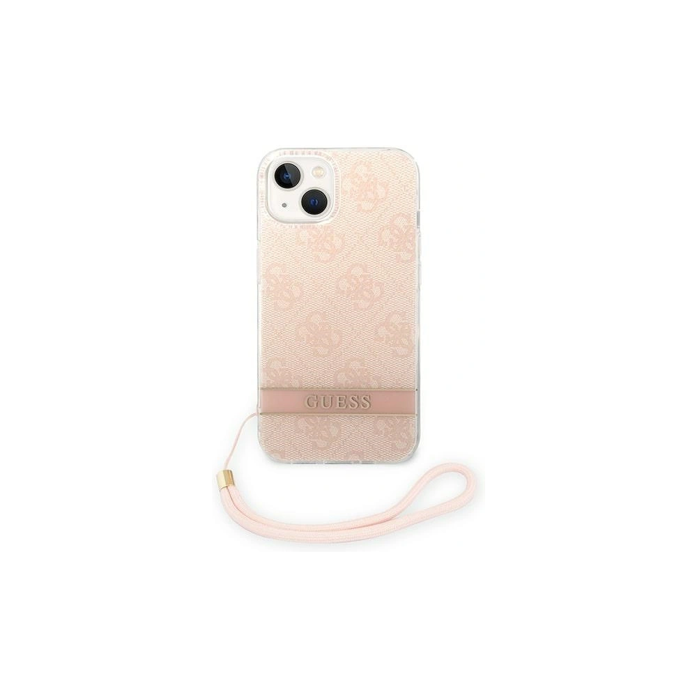 Hurtownia GSM - Etui Guess GUOHCP14MH4STP Apple iPhone 14 Plus / 15 Plus roz/roz hardcase 4G Print Strap - GUE2167 - {ean13} - Hurt