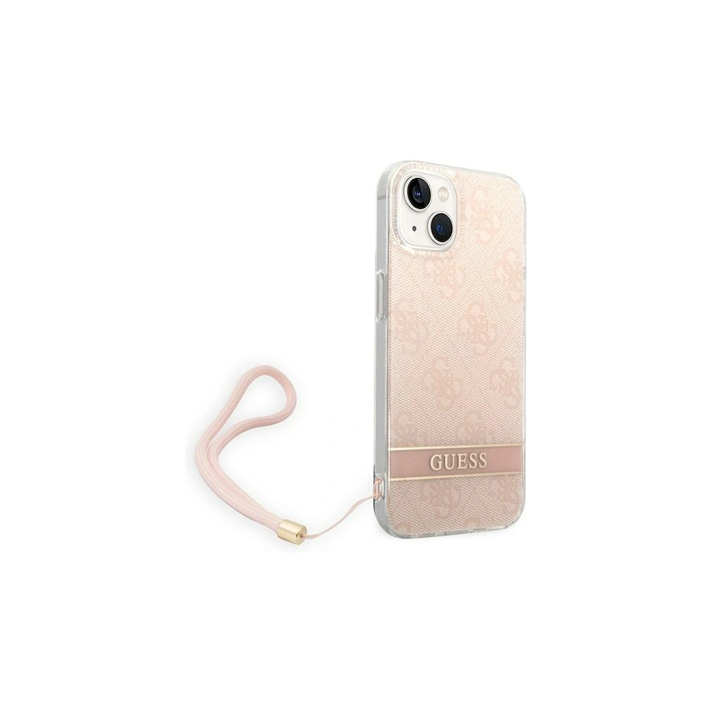Hurtownia GSM - Etui Guess GUOHCP14MH4STP Apple iPhone 14 Plus / 15 Plus roz/roz hardcase 4G Print Strap - GUE2167 - {ean13} - Hurt