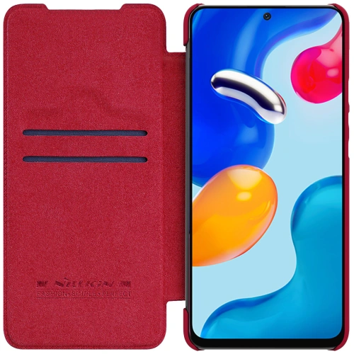 Etui Nillkin Qin Xiaomi Redmi Note 11/11S czerwony