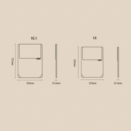 Etui Nillkin Versatile Laptop Sleeve 3w1 Apple MacBook 16 cali czarno-biały