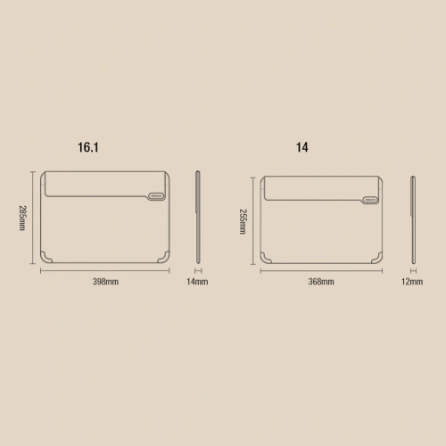 Etui Nillkin Versatile Laptop Sleeve 2w1 Apple MacBook Pro 14" 2021-2025 (M1/M2/M3/M4/M5) czarno-biały