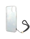 Wholesale Guess GUOHCP14MHFLSB Apple iPhone 14 Plus / 15 Plus blue hardcase Flower Strap - GUE2169 - {ean13} - Hurt