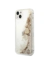 Wholesale Guess GUOHCP14SGLHFLGO Apple iPhone 14 gold hardcase Glitter Charms - GUE2171 - {ean13} - Hurt