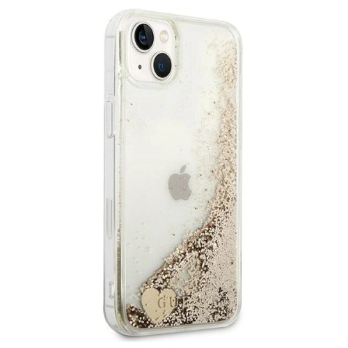 Etui Guess GUOHCP14SGLHFLGO Apple iPhone 14 złoty/gold hardcase Glitter Charms