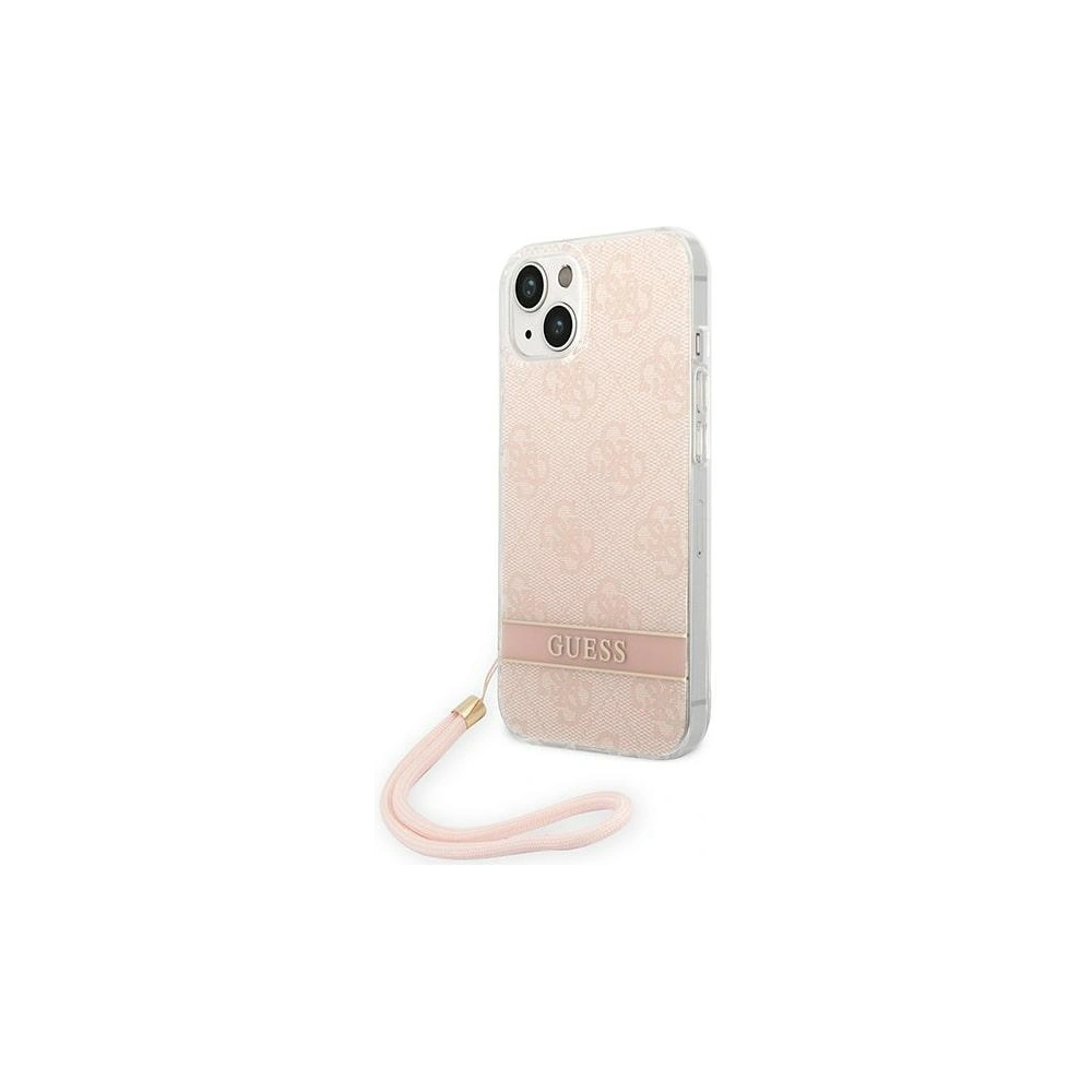 Hurtownia GSM - Etui Guess GUOHCP14SH4STP Apple iPhone 14 roz/pink hardcase 4G Print Strap - GUE2173 - {ean13} - Hurt