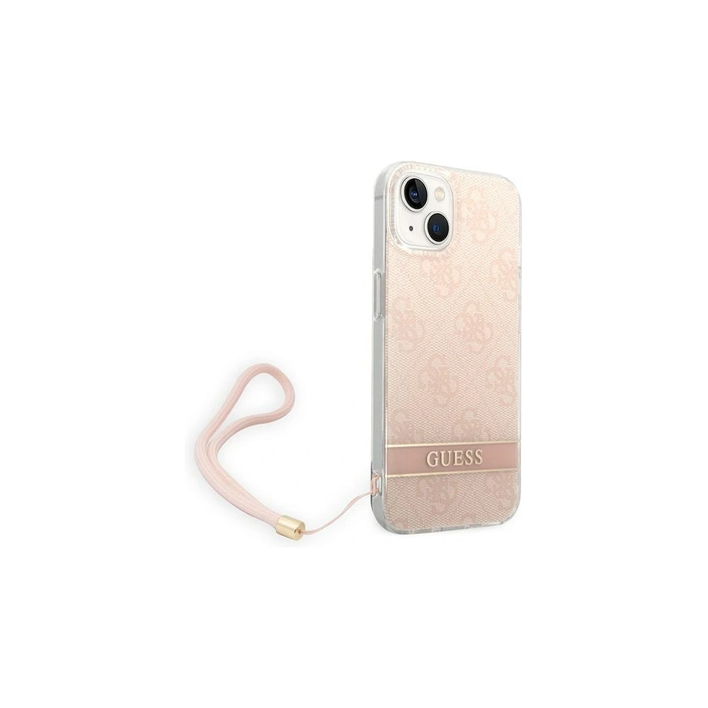 Hurtownia GSM - Etui Guess GUOHCP14SH4STP Apple iPhone 14 roz/pink hardcase 4G Print Strap - GUE2173 - {ean13} - Hurt