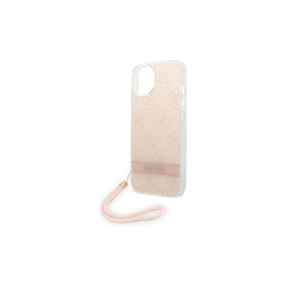Hurtownia GSM - Etui Guess GUOHCP14SH4STP Apple iPhone 14 roz/pink hardcase 4G Print Strap - GUE2173 - {ean13} - Hurt