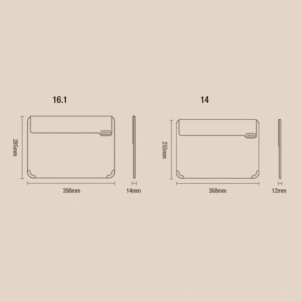 Wholesale Nillkin Versatile Laptop Sleeve 2in1 Apple MacBook 16 inch black-white - NLK638 - {ean13} - Hurt