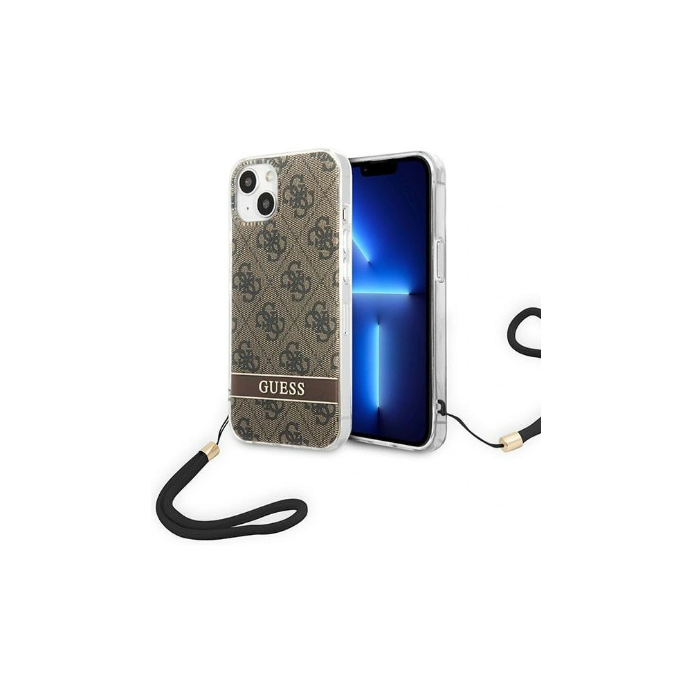 Hurtownia GSM - Etui Guess GUOHCP14SH4STW Apple iPhone 14 maro/brown hardcase 4G Print Strap - GUE2174 - {ean13} - Hurt