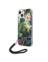 Etui Guess GUOHCP14SHFLSB Apple iPhone 14 albastru/blue hardcase Flower Strap