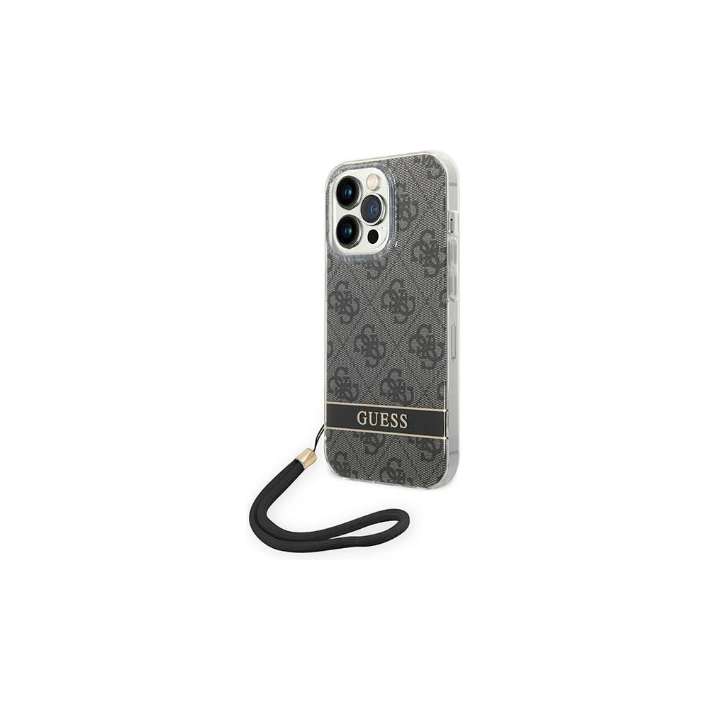 Hurtownia GSM - Etui Guess GUOHCP14XH4STK Apple iPhone 14 Pro Max černý/black hardcase 4G Print Strap - GUE2178 - {ean13} - Hurt