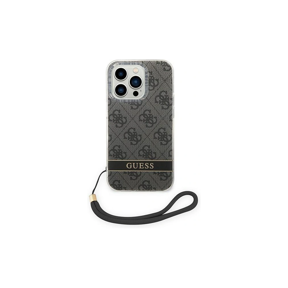 Hurtownia GSM - Etui Guess GUOHCP14XH4STK Apple iPhone 14 Pro Max černý/black hardcase 4G Print Strap - GUE2178 - {ean13} - Hurt