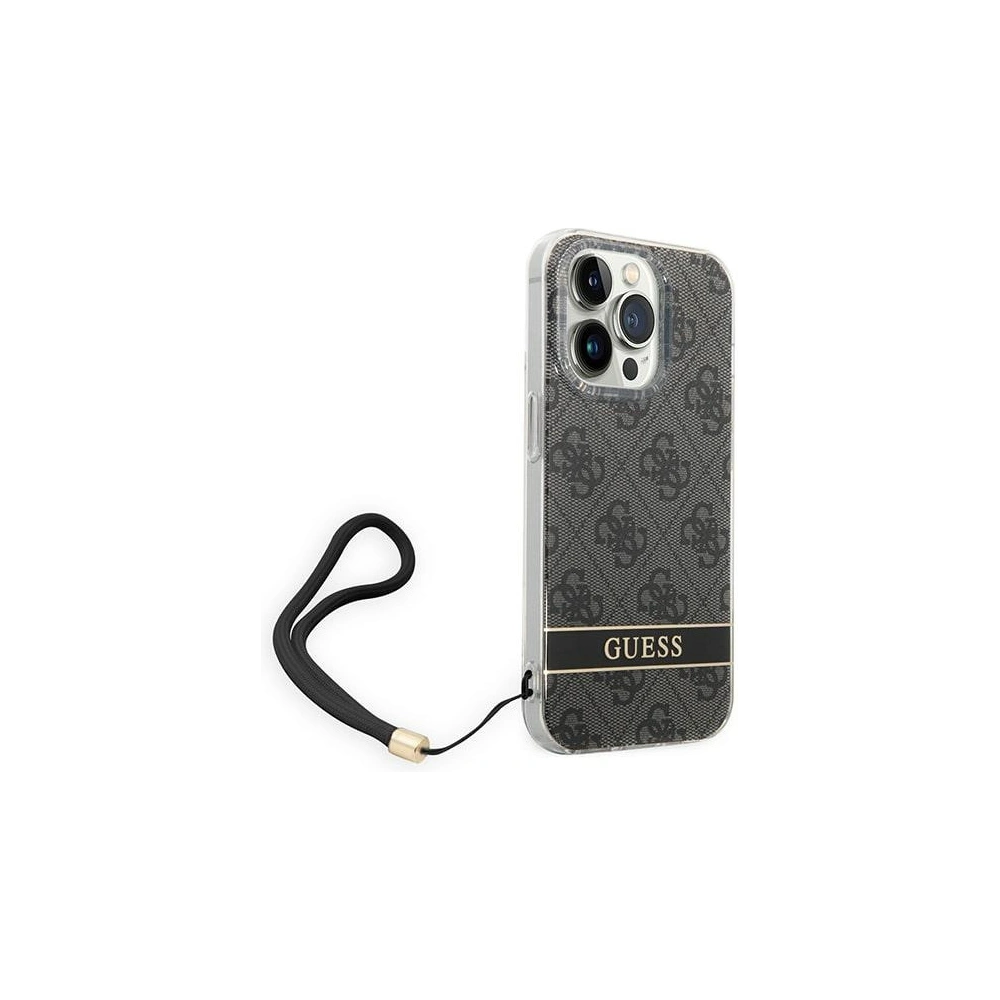 Hurtownia GSM - Etui Guess GUOHCP14XH4STK Apple iPhone 14 Pro Max černý/black hardcase 4G Print Strap - GUE2178 - {ean13} - Hurt