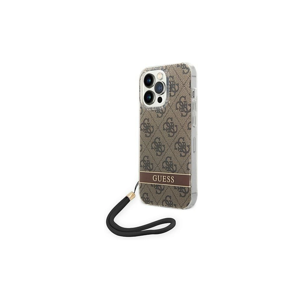 Hurtownia GSM - Etui Guess GUOHCP14XH4STW Apple iPhone 14 Pro Max brązowy/brown hardcase 4G Print Strap - GUE2180 - {ean13} - Hurt