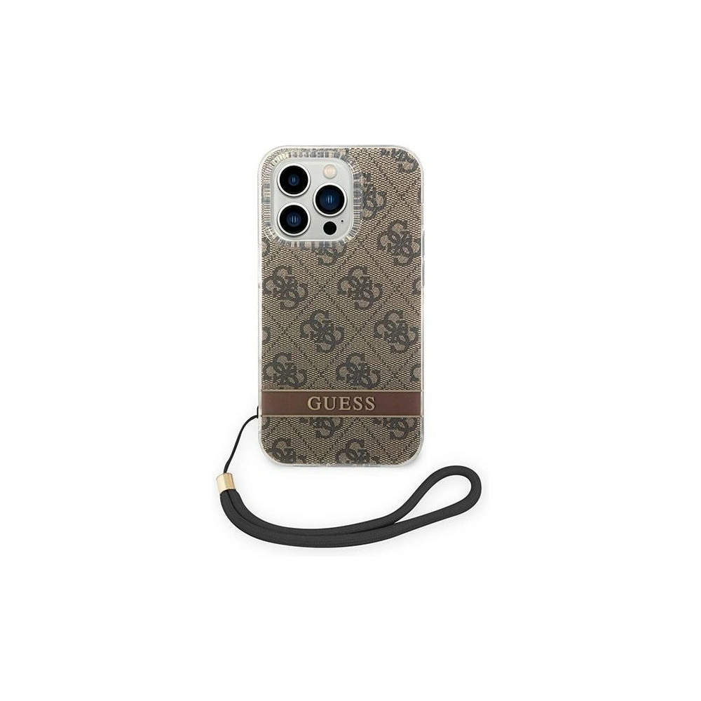 Hurtownia GSM - Etui Guess GUOHCP14XH4STW Apple iPhone 14 Pro Max brązowy/brown hardcase 4G Print Strap - GUE2180 - {ean13} - Hurt