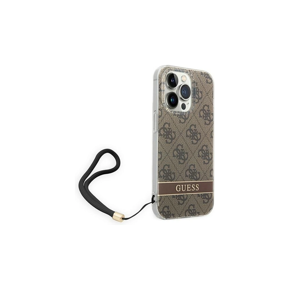 Hurtownia GSM - Etui Guess GUOHCP14XH4STW Apple iPhone 14 Pro Max brązowy/brown hardcase 4G Print Strap - GUE2180 - {ean13} - Hurt