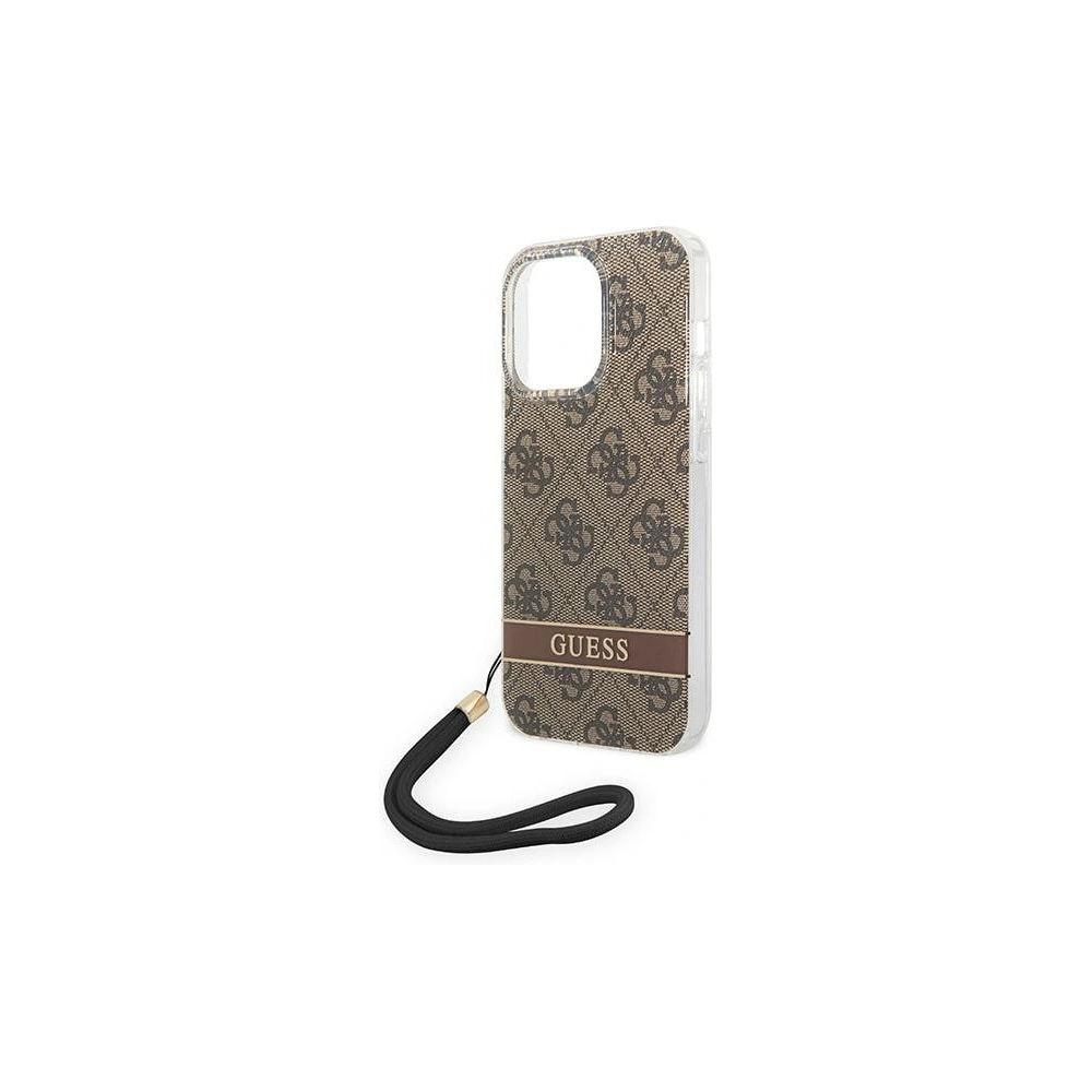 Hurtownia GSM - Etui Guess GUOHCP14XH4STW Apple iPhone 14 Pro Max brązowy/brown hardcase 4G Print Strap - GUE2180 - {ean13} - Hurt