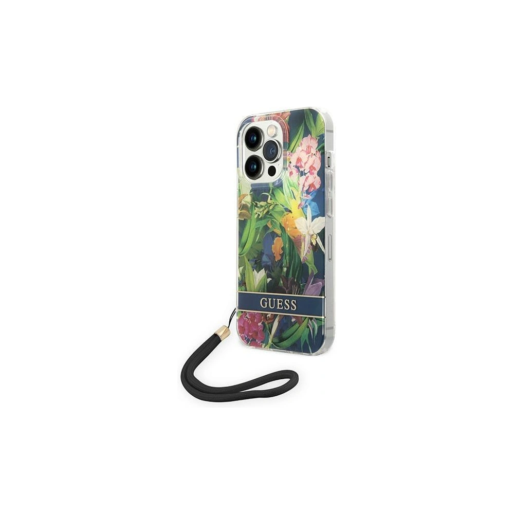 Hurtownia GSM - Etui Guess GUOHCP14XHFLSB Apple iPhone 14 Pro Max kék/hardcase virágos pánt - GUE2181 - {ean13} - Hurt