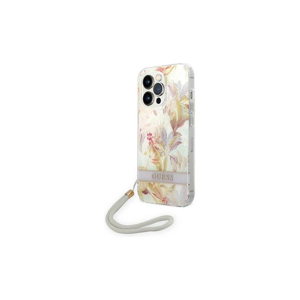 Hurtownia GSM - Etui Guess GUOHCP14XHFLSU Apple iPhone 14 Pro Max violet/hardcase cu model floral Strap - GUE2182 - {ean13} - Hurt