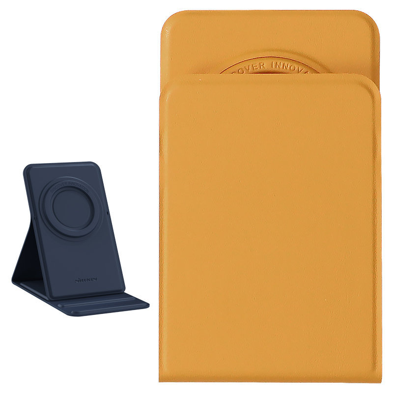 Hurtownia Nillkin - 6902048231405 - NLK658 - Magnetyczna podstawka Nillkin Magnetic Stand Snapbase Leather MagSafe pomarańczowy - B2B homescreen
