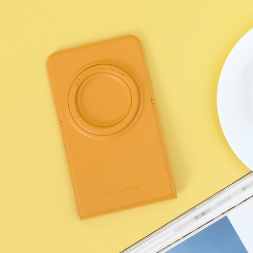 Magnetyczna podstawka Nillkin Magnetic Stand Snapbase Leather MagSafe pomarańczowy