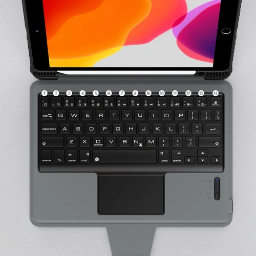 Etui Nillkin Armor Keyboard Bluetooth Apple iPad 10.2 2019/2020/2021 (7., 8. i 9. generacji) czarny