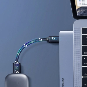 Hurtownia GSM - UGREEN 2xUSB-C - USB-C PD (Thunderbolt 3, 100W, 4K@60 Hz, 10 Gbps)/HDMI 4K@30 Hz/3xUSB 3.0 Apple MacBook Pro/Air szürke - UGR1406 - {ean13} - Hurt