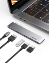 Wholesale Ugreen HUB 2x USB Type C to USB-C PD (Thunderbolt 3, 100W, 4K @ 60 Hz, 10 Gbps) / HDMI 4K @ 30 Hz / 3x USB 3.0 for MacBook gray - UGR1406 - {ean13} - Hurt