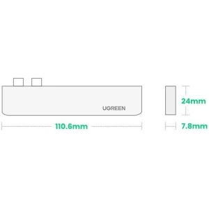 Hurtownia GSM - UGREEN 2xUSB-C - USB-C PD (Thunderbolt 3, 100W, 4K@60 Hz, 10 Gbps)/HDMI 4K@30 Hz/3xUSB 3.0 Apple MacBook Pro/Air szürke - UGR1406 - {ean13} - Hurt