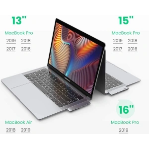 Hurtownia GSM - UGREEN 2xUSB-C - USB-C PD (Thunderbolt 3, 100W, 4K@60 Hz, 10 Gbps)/HDMI 4K@30 Hz/3xUSB 3.0 Apple MacBook Pro/Air szürke - UGR1406 - {ean13} - Hurt