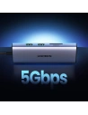 Hurtownia GSM - Hub UGREEN CM490 9w1 USB-C - 2xUSB 3.2 Gen 1/USB 2.0/2xHDMI 4K 60Hz/SD-, TF-Kartenleser/USB-C PD 100W/Ethernet RJ45 grau - UGR1409 - {ean13} - Hurt